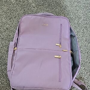 Lavender Backpack with Gold Accents